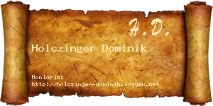 Holczinger Dominik névjegykártya